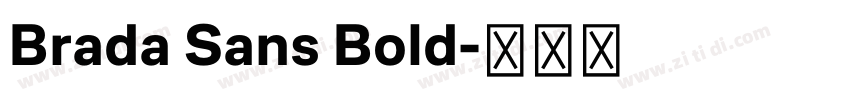 Brada Sans Bold字体转换